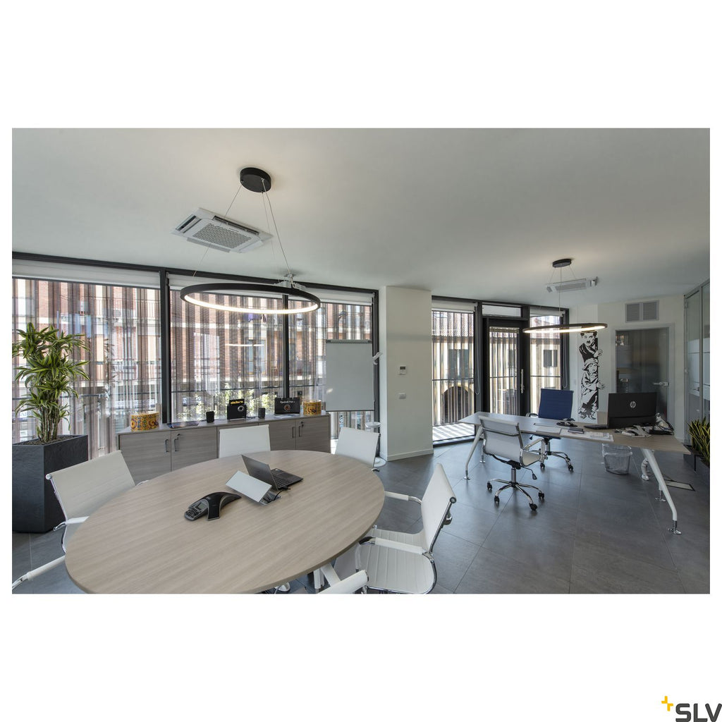 SLV PARSEC 80 DALI Dimmable Black LED Pendant Light 3000/4000K 1002911