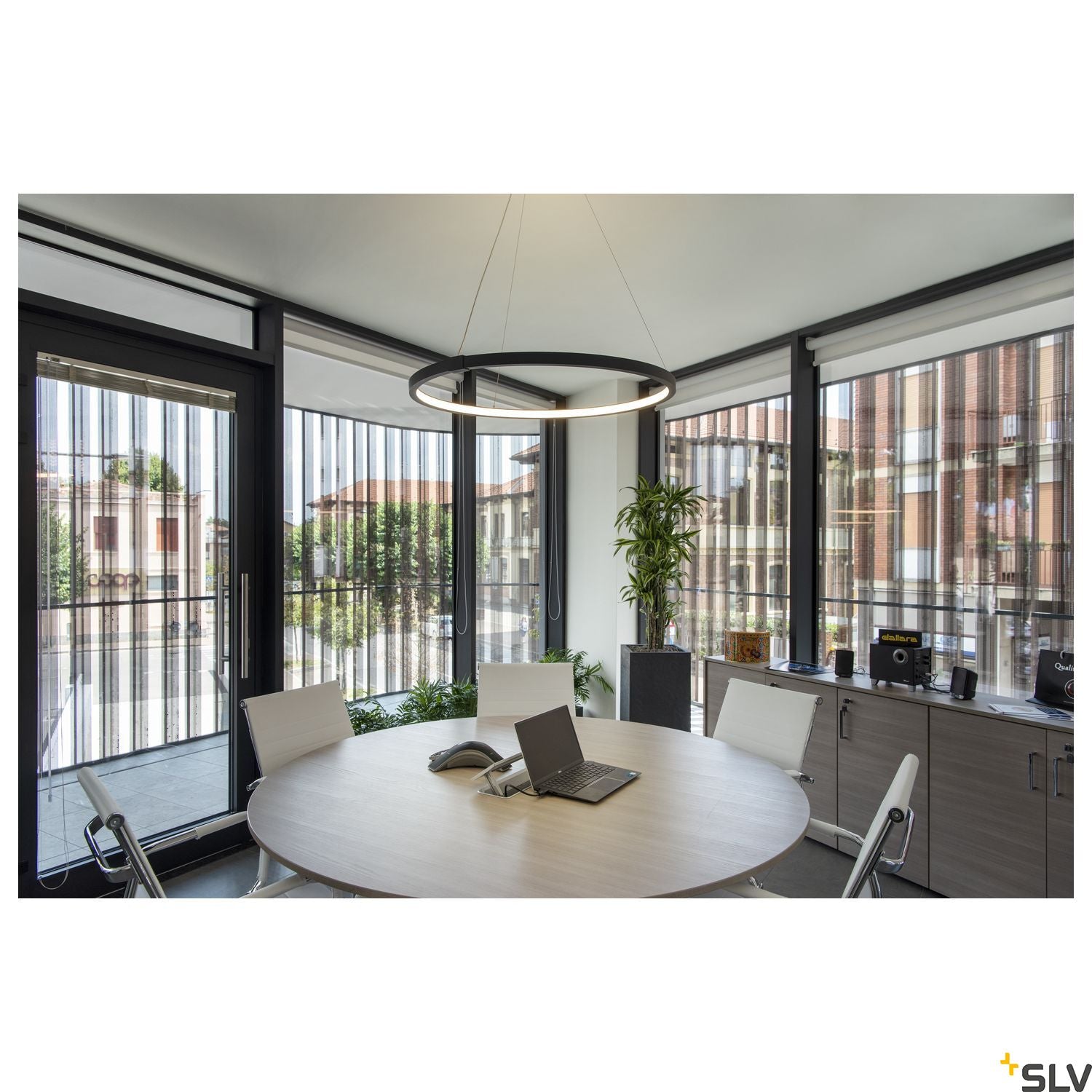 SLV PARSEC 80 DALI Dimmable Black LED Pendant Light 3000/4000K 1002911