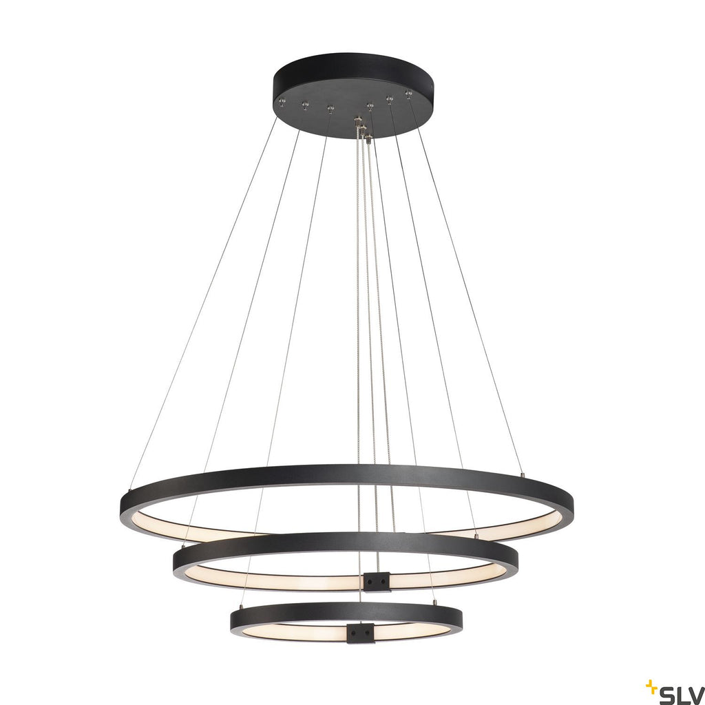 SLV PARSEC TRIO DALI Dimmable LED pendant Light black 3000/4000K 1002913