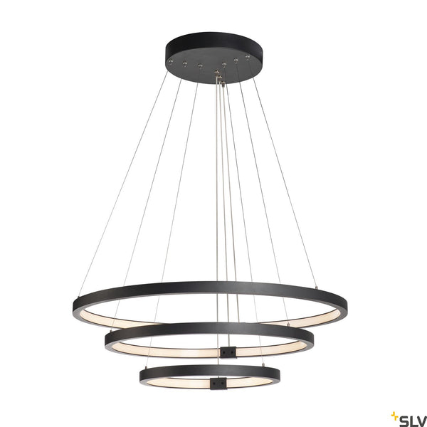 SLV PARSEC TRIO DALI Dimmable LED pendant Light black 3000/4000K 1002913