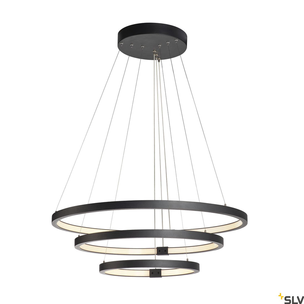 SLV PARSEC TRIO DALI Dimmable LED pendant Light black 3000/4000K 1002913