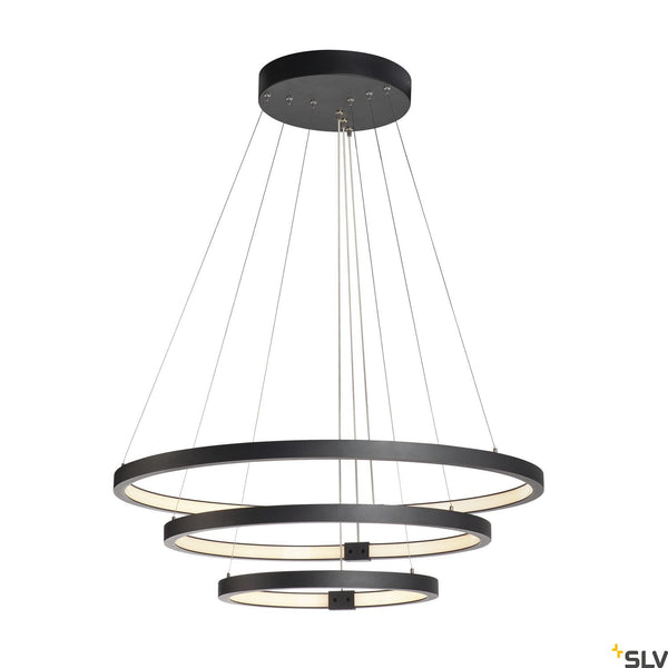 SLV PARSEC TRIO DALI Dimmable LED pendant Light black 3000/4000K 1002913