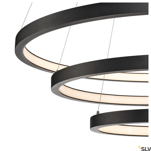SLV PARSEC TRIO DALI Dimmable LED pendant Light black 3000/4000K 1002913