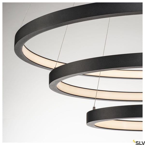 SLV PARSEC TRIO DALI Dimmable LED pendant Light black 3000/4000K 1002913