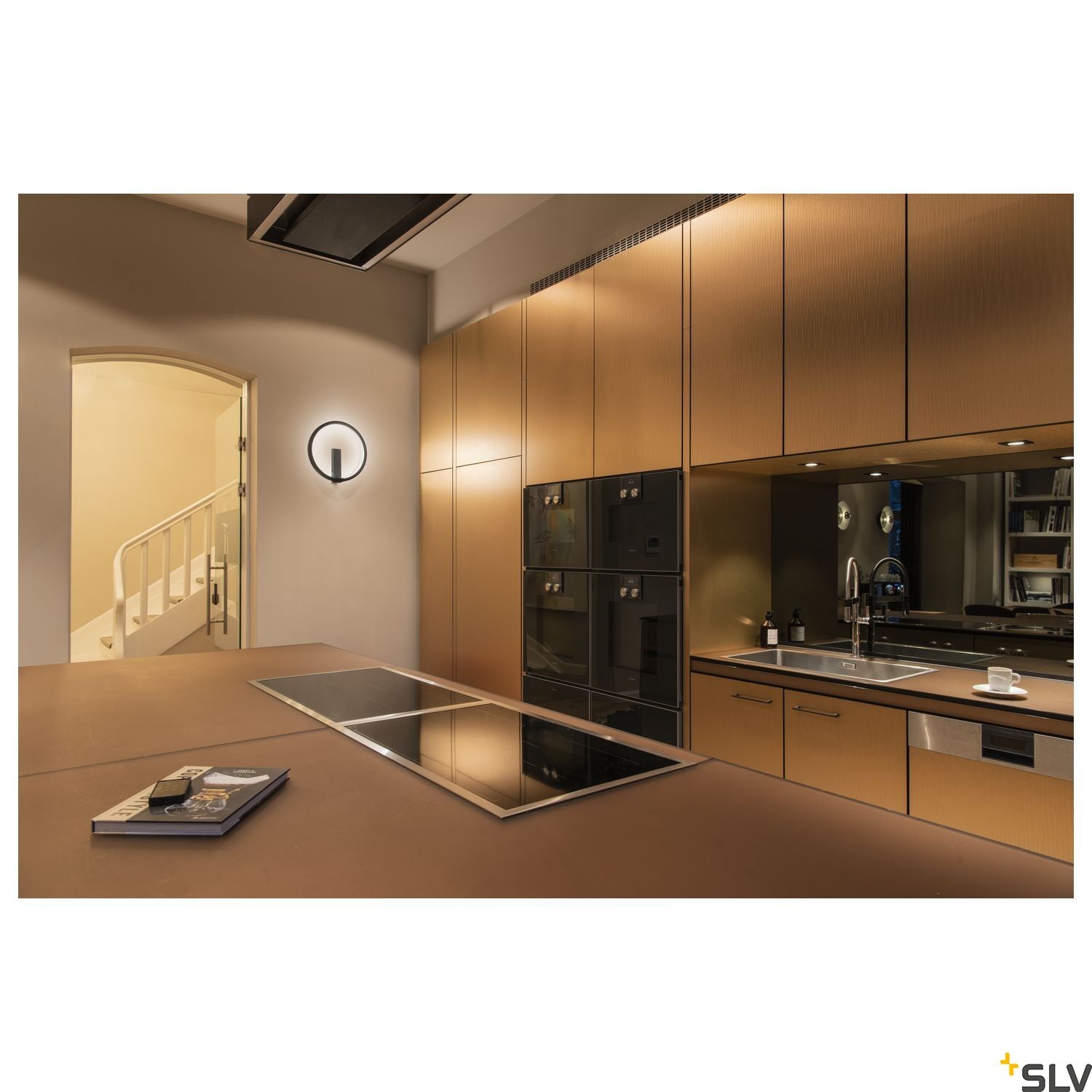 SLV PARSEC 40 DALI Dimmable LED recessed wall light black 3000/4000K 1002915