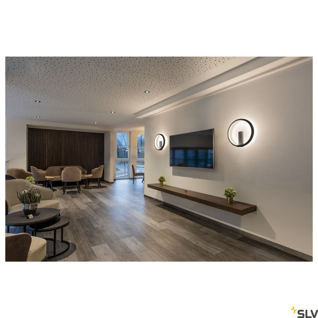 SLV PARSEC 40 DALI Dimmable LED recessed wall light black 3000/4000K 1002915