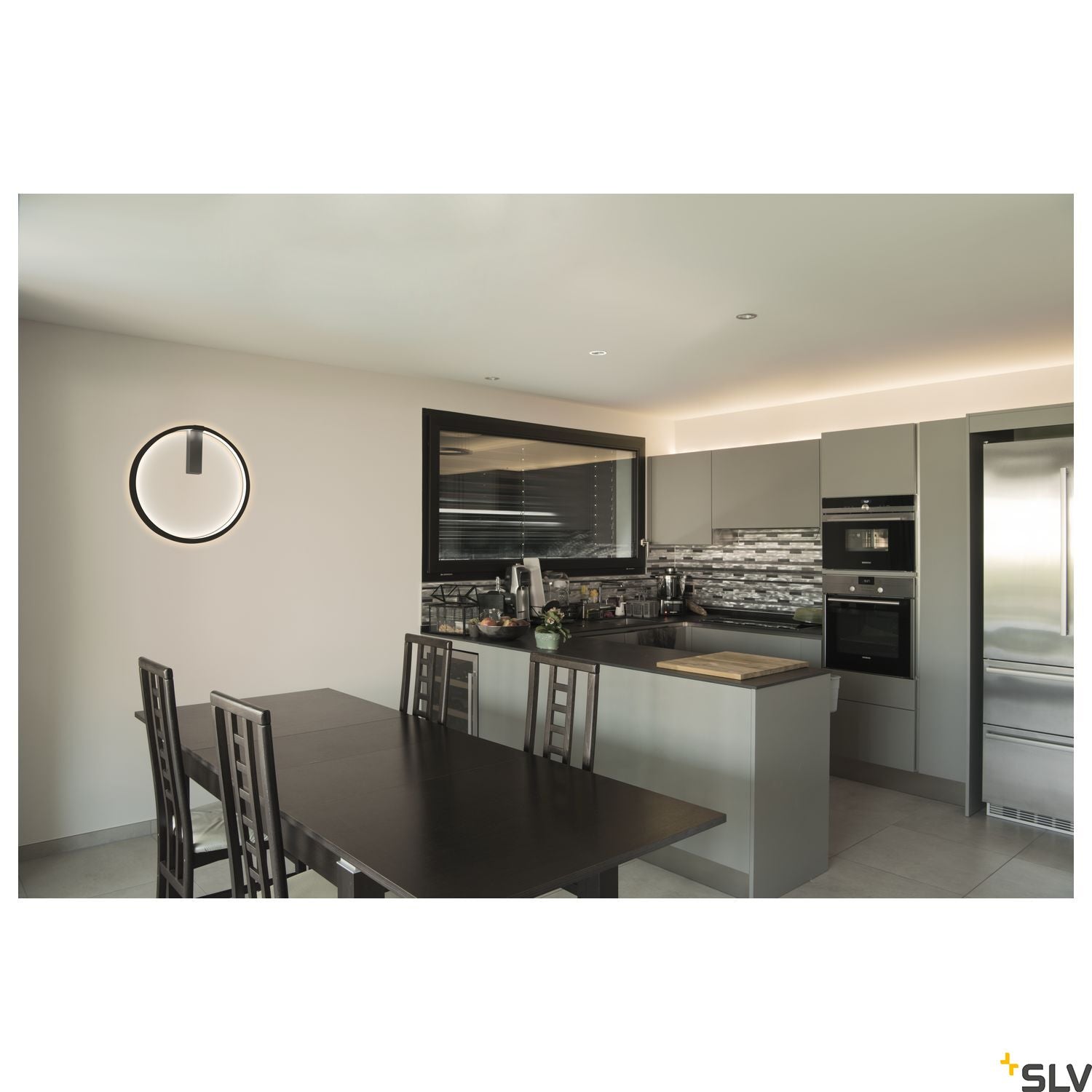 SLV PARSEC 60 DALI Dimmable LED recessed wall light black 3000/4000K 1002918