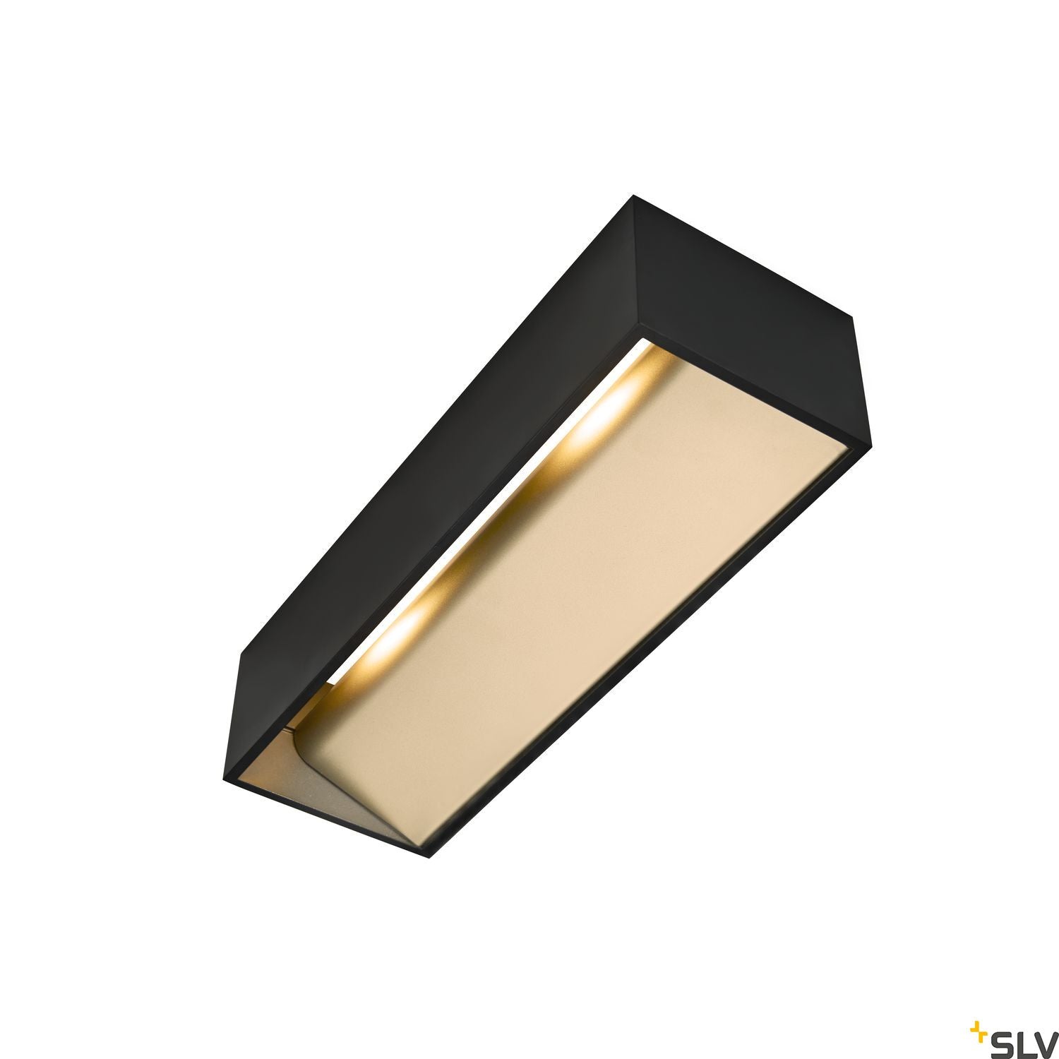 SLV LOGS IN L LED recessed wall light black/brass 2000-3000K DIM-TO-WARM 1002928