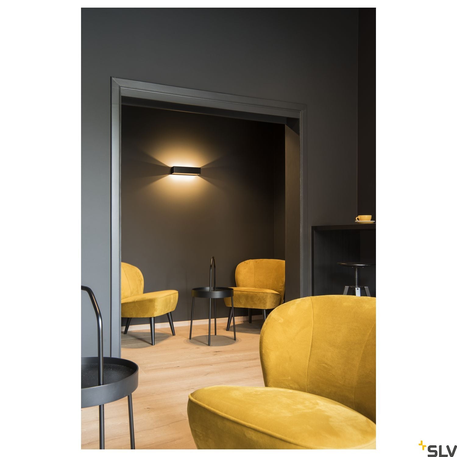 SLV LOGS IN L LED recessed wall light black/brass 2000-3000K DIM-TO-WARM 1002928