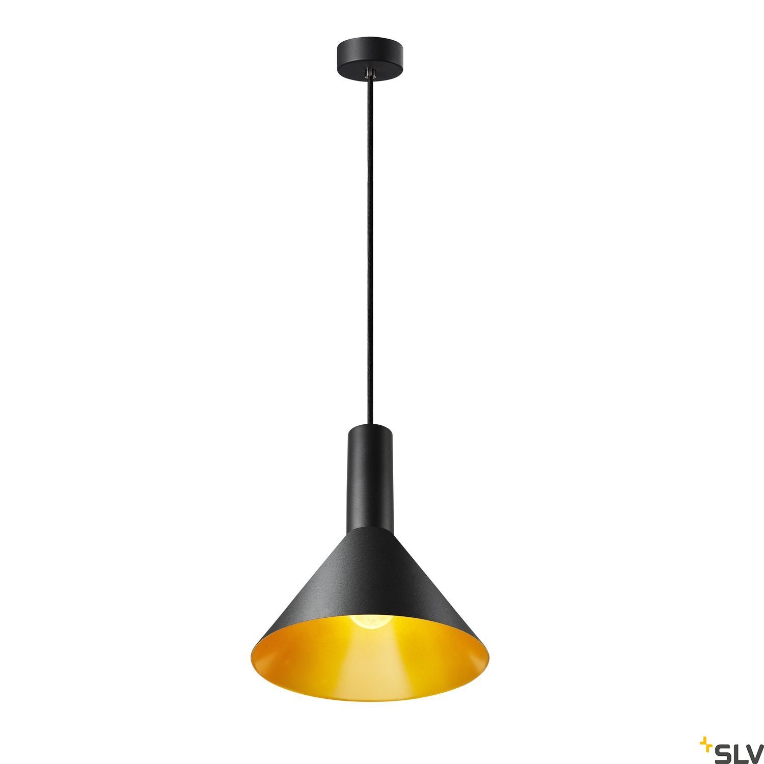 SLV PHELIA 275 E27 pendant light black/gold 1002949