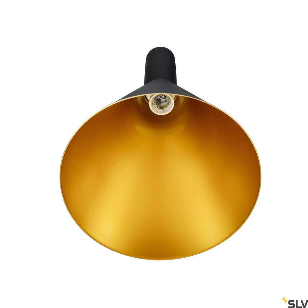SLV PHELIA 280 E27 pendant light black/gold 1002950