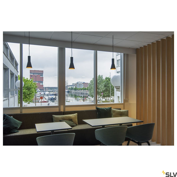 SLV PHELIA 130 E27 pendant light black/gold 1002951
