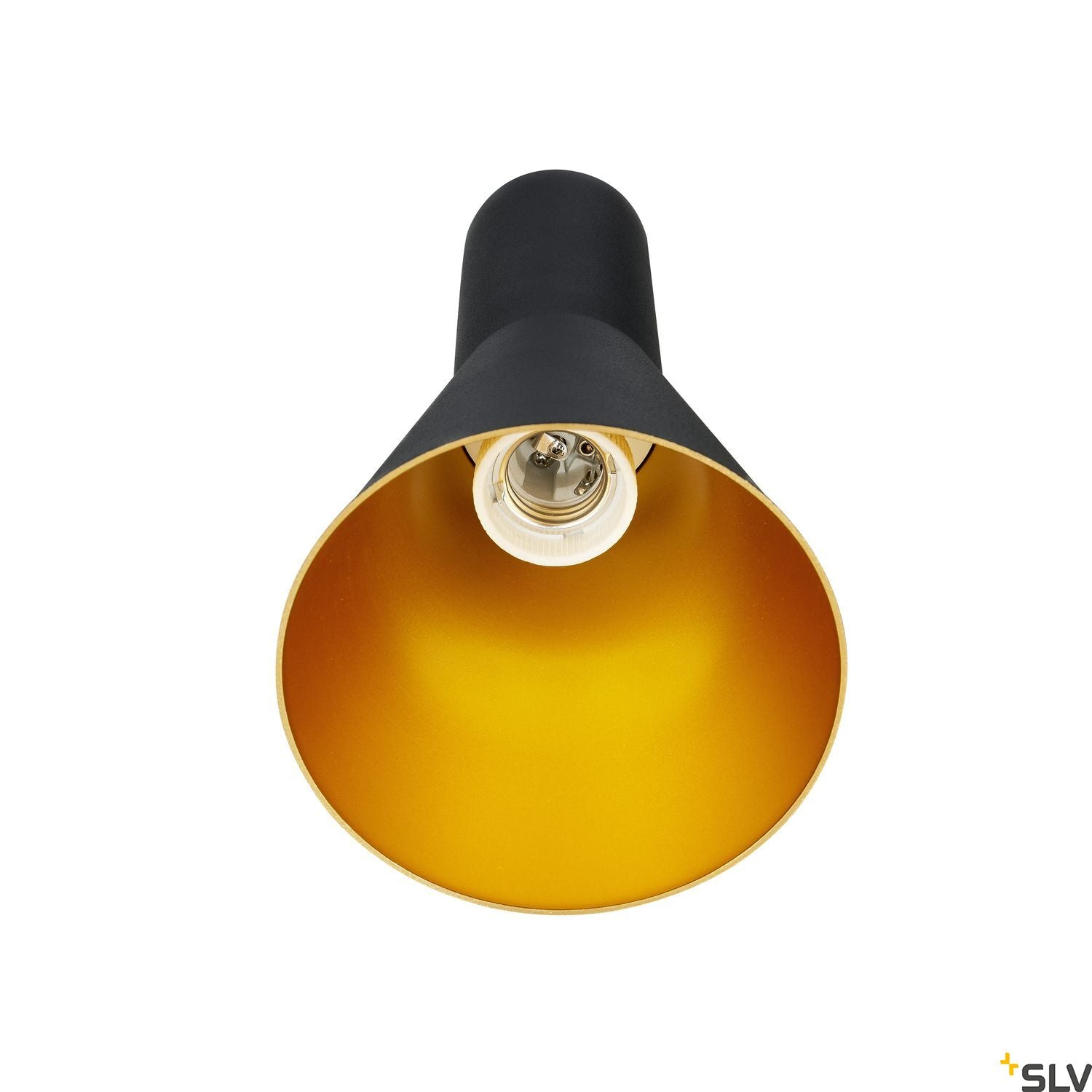 SLV PHELIA 130 E27 pendant light black/gold 1002951