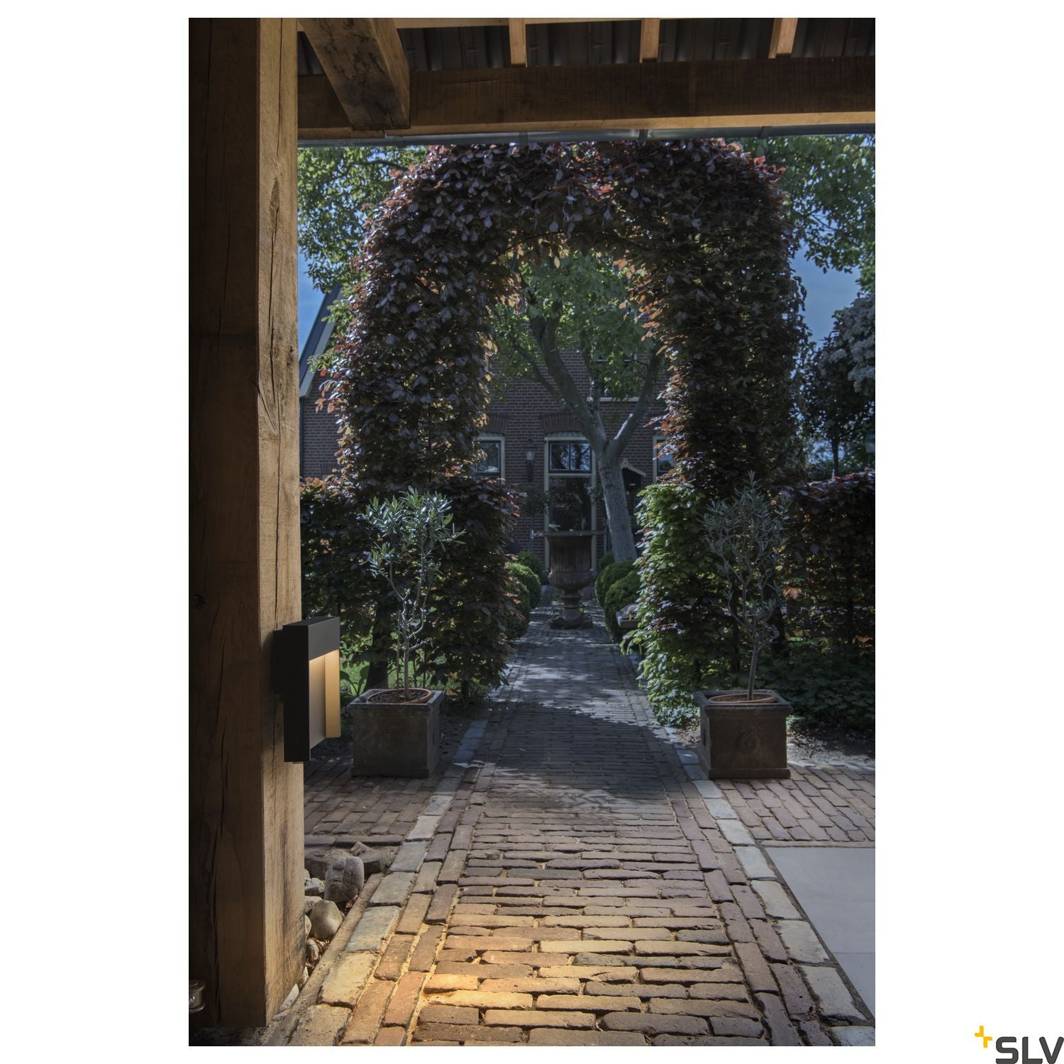 SLV FLATT Outdoor LED wall light 3000K IP65 anthracite 1002952