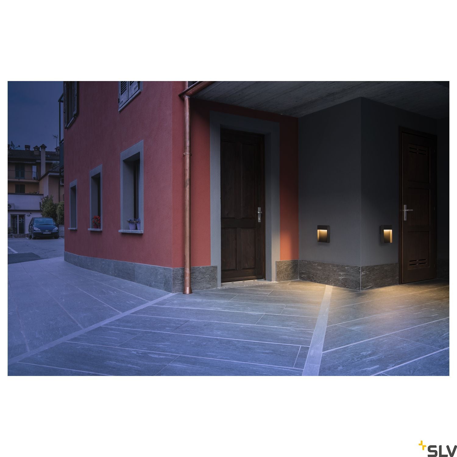 SLV FLATT Outdoor LED wall light 3000K IP65 anthracite 1002952