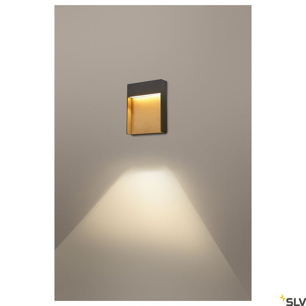 SLV FLATT Outdoor LED wall light 3000K IP65 anthracite 1002952