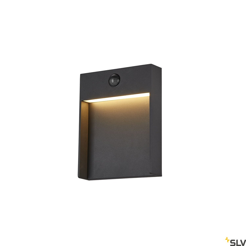 SLV FLATT SENSOR Outdoor LED wall light 3000K IP65 anthracite 1002954