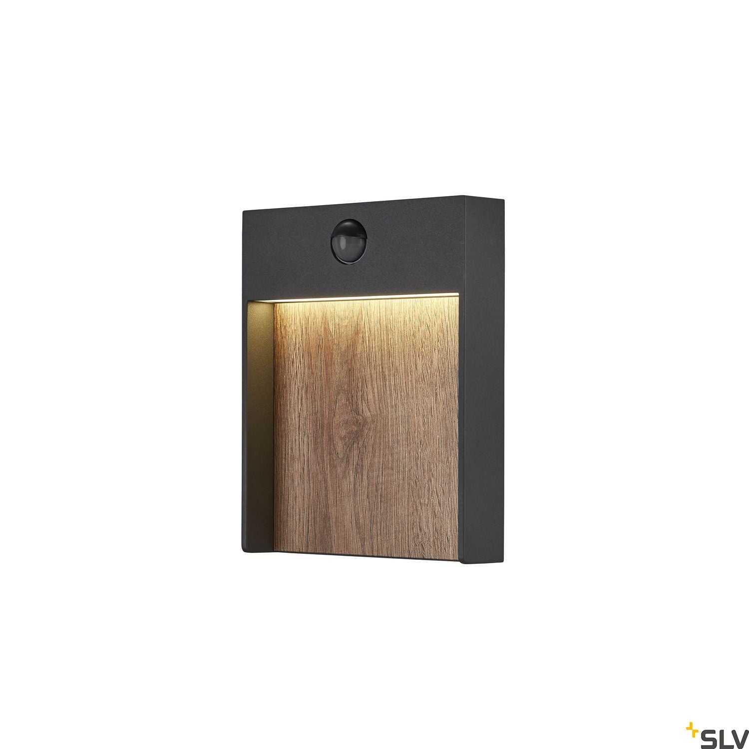 SLV FLATT SENSOR Outdoor LED wall light 3000K IP65 anthracite/brown 1002955