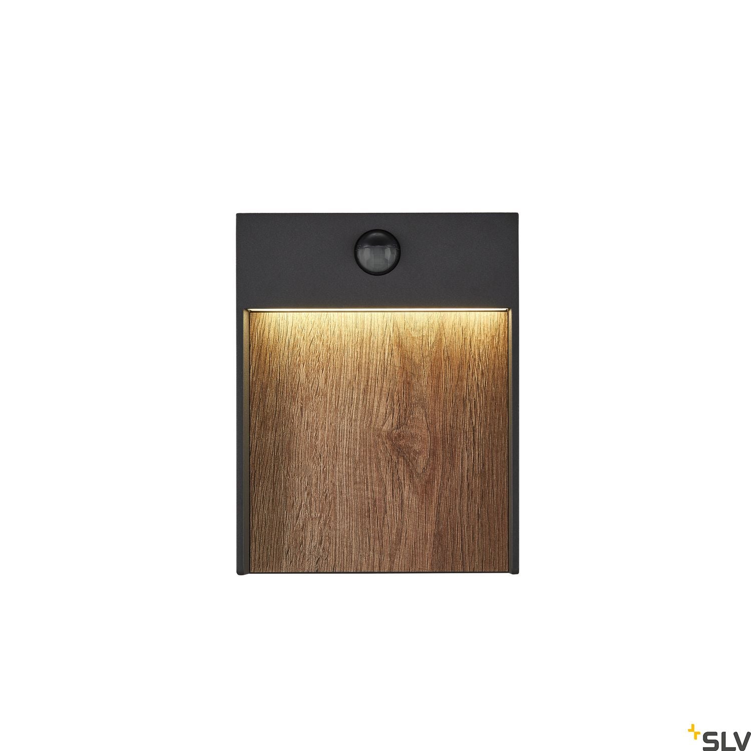 SLV FLATT SENSOR Outdoor LED wall light 3000K IP65 anthracite/brown 1002955