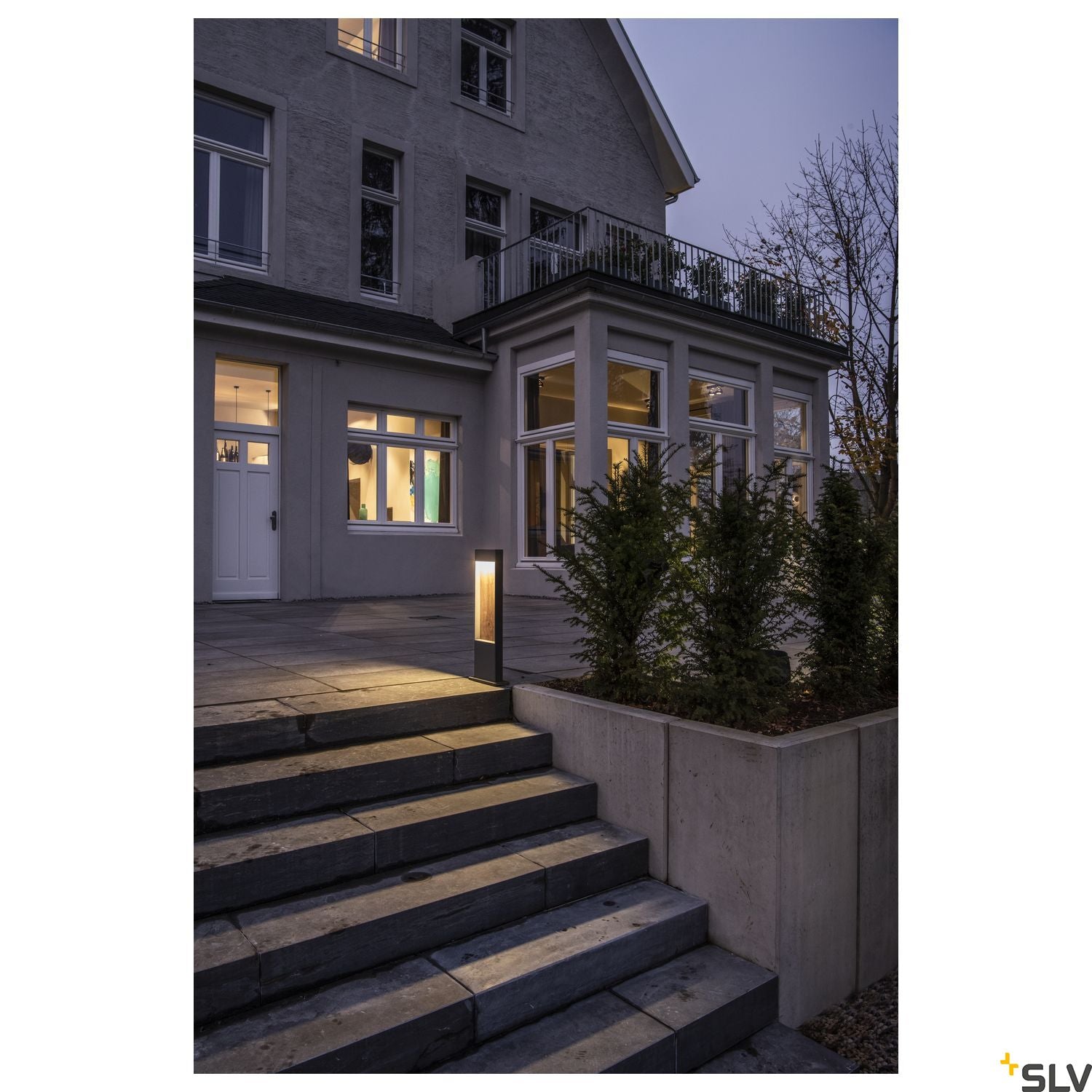 SLV FLATT POLE 65 Outdoor LED floor light 3000K IP65 anthracite/brown 1002957