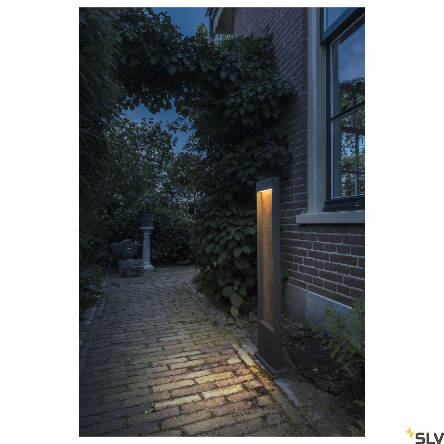 SLV FLATT POLE 100 Outdoor LED floor light 3000K IP65 anthracite/brown 1002959