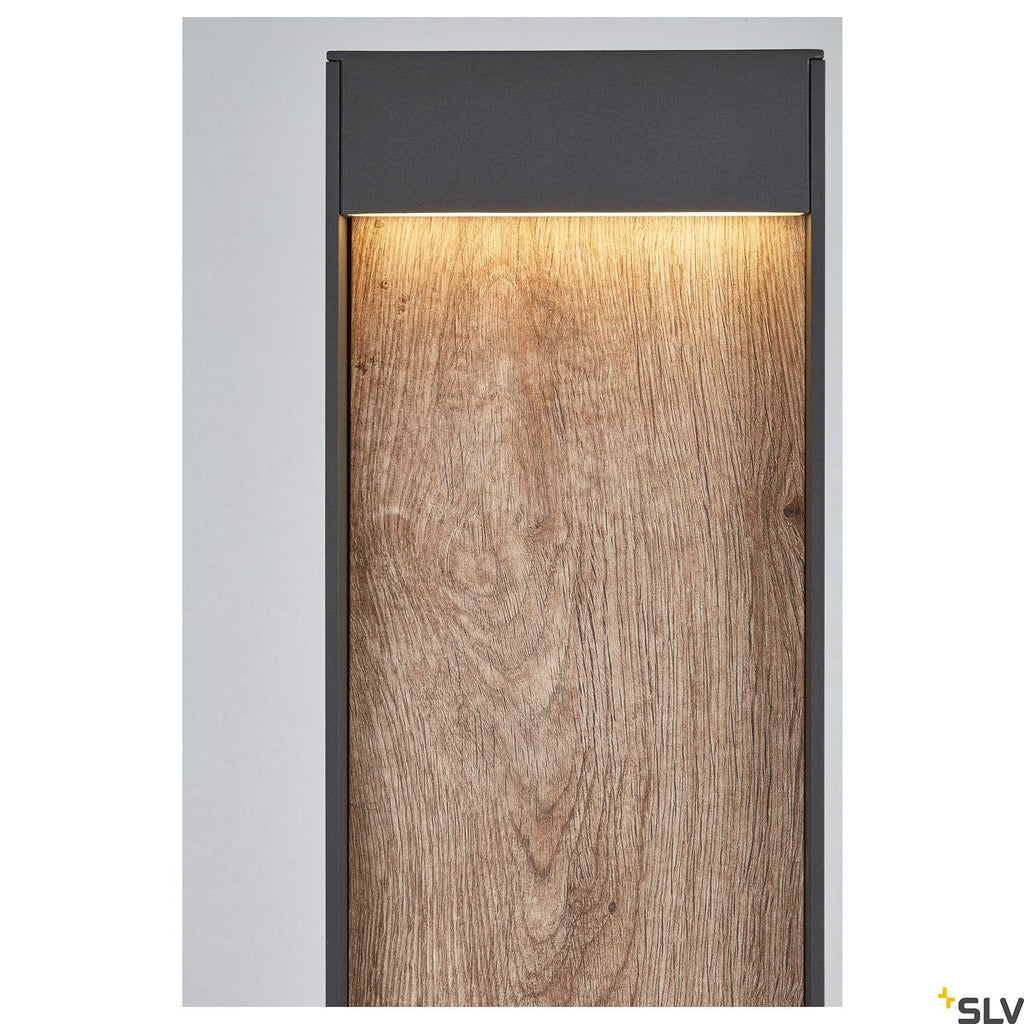 SLV FLATT POLE 100 Outdoor LED floor light 3000K IP65 anthracite/brown 1002959