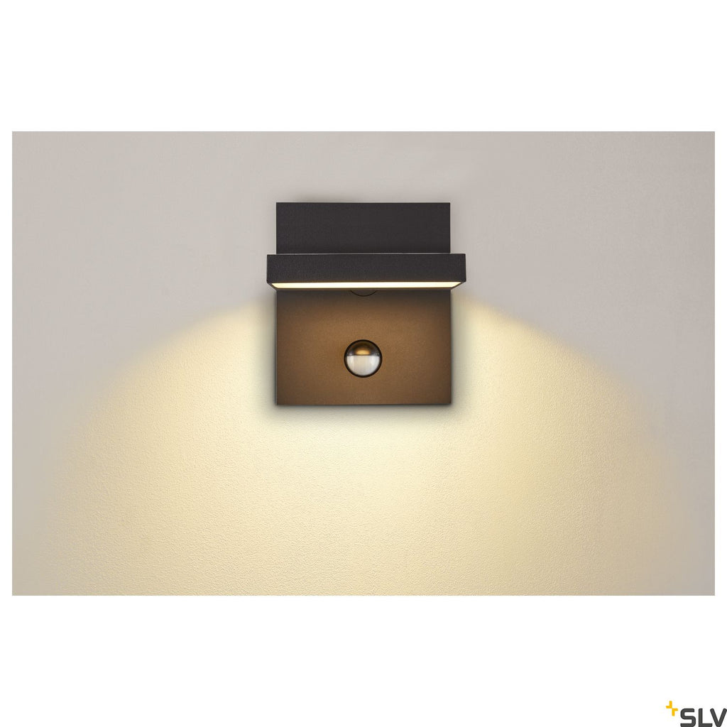 SLV ABRIDOR SENSOR Outdoor LED wall light IP55 anthracite 3000/4000K 1002990