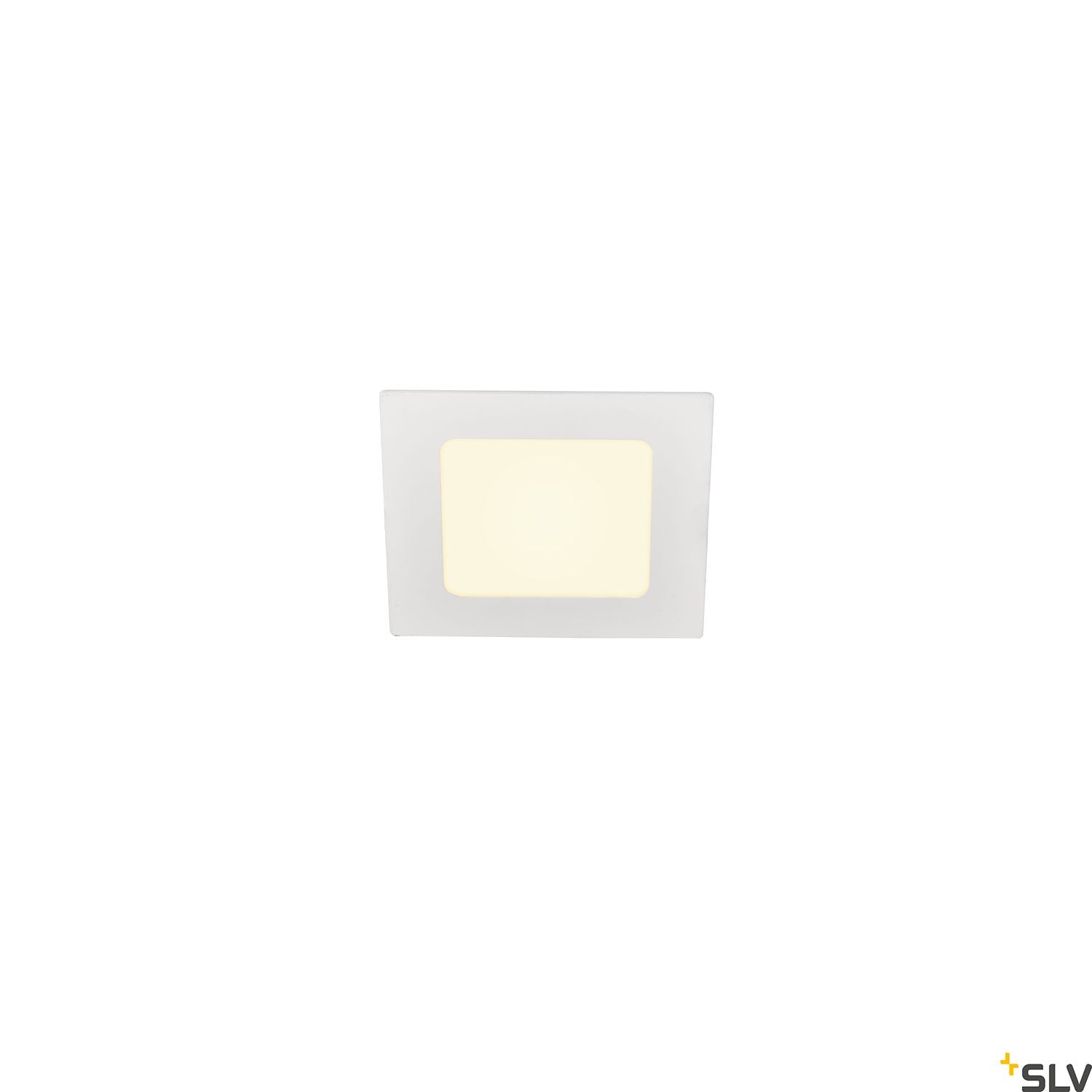 SLV SENSER 12 LED square recessed ceiling light white 3000K 1003011