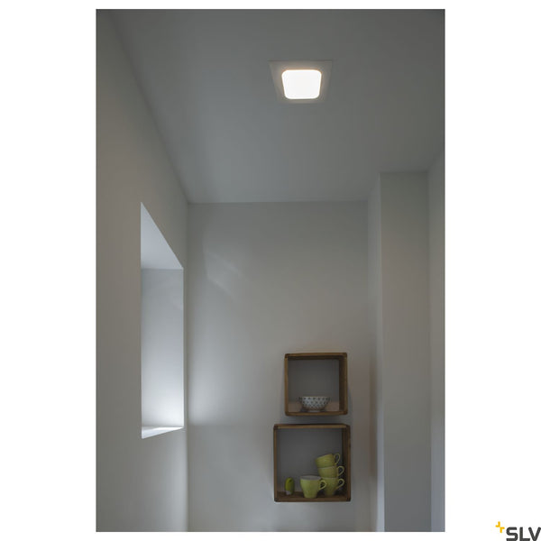 SLV SENSER 18 LED square recessed ceiling light white 3000K 1003012
