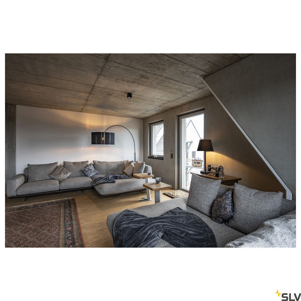 SLV TRILEDO CL, indoor surface-mounted ceiling light, QPAR51, black, max 10W 1002013