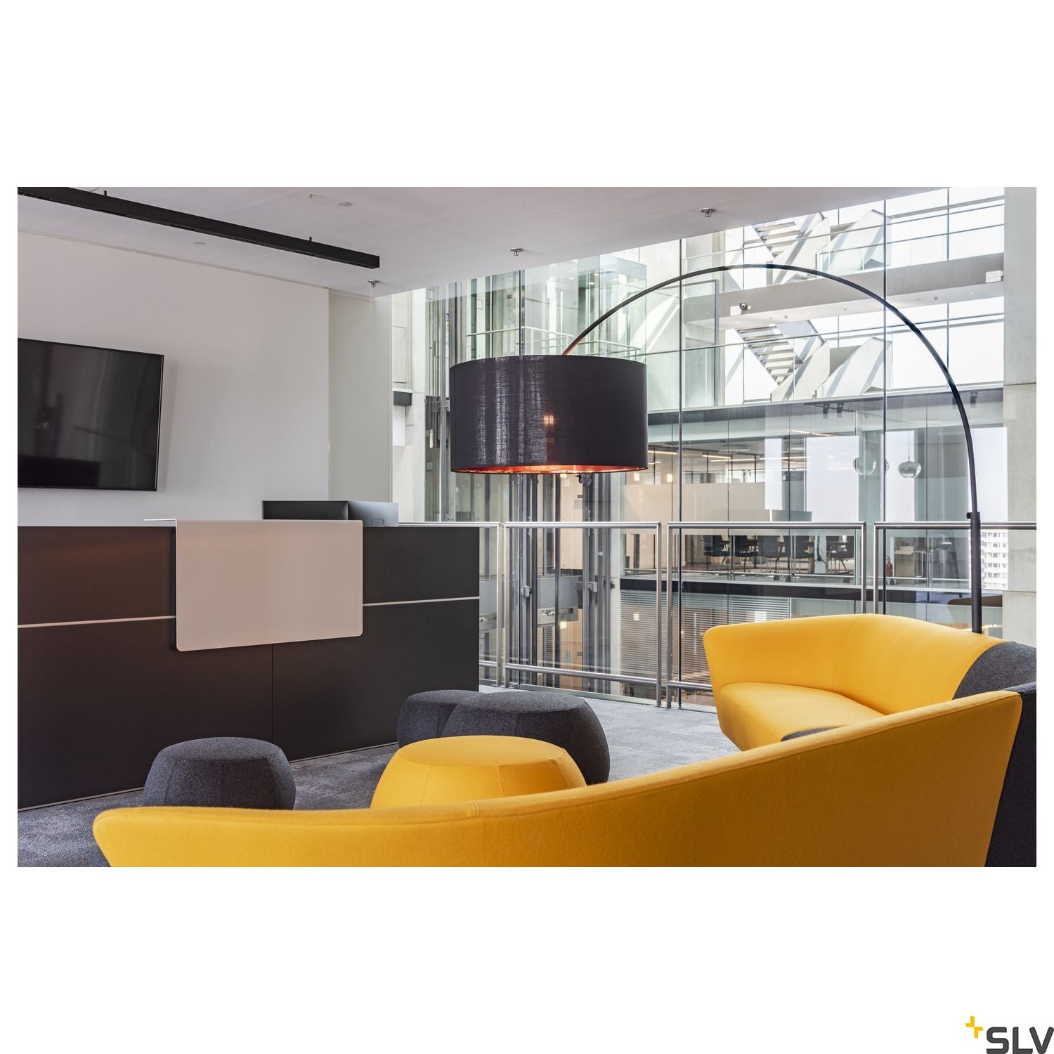 SLV FENDA shade, black/copper, Ø70cm 1000580