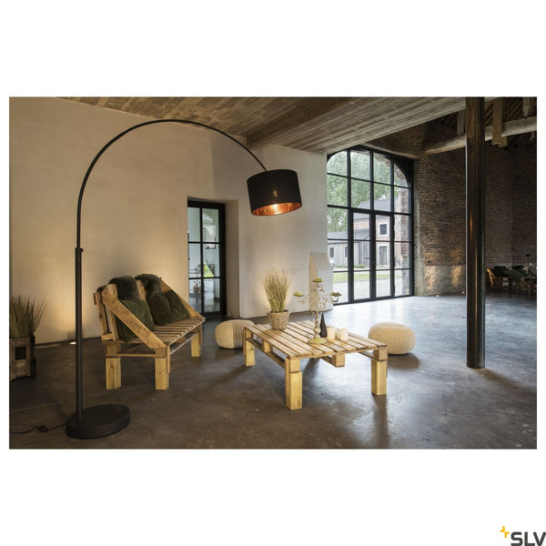 SLV FENDA lamp shade, D455/ H280, black/copper 156122