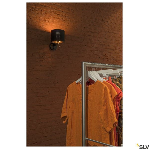 SLV FENDA lamp shade, D300/ H200, black/copper 155592
