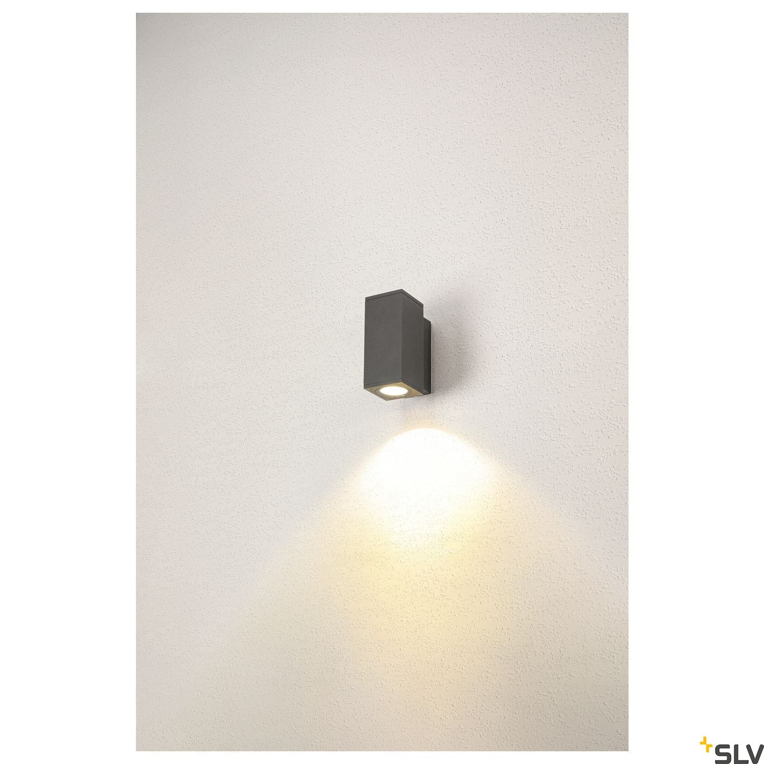 SLV ENOLA SQUARE S single outdoor LED surface-mounted wall light anthracite CCT 3000/4000K 1003416
