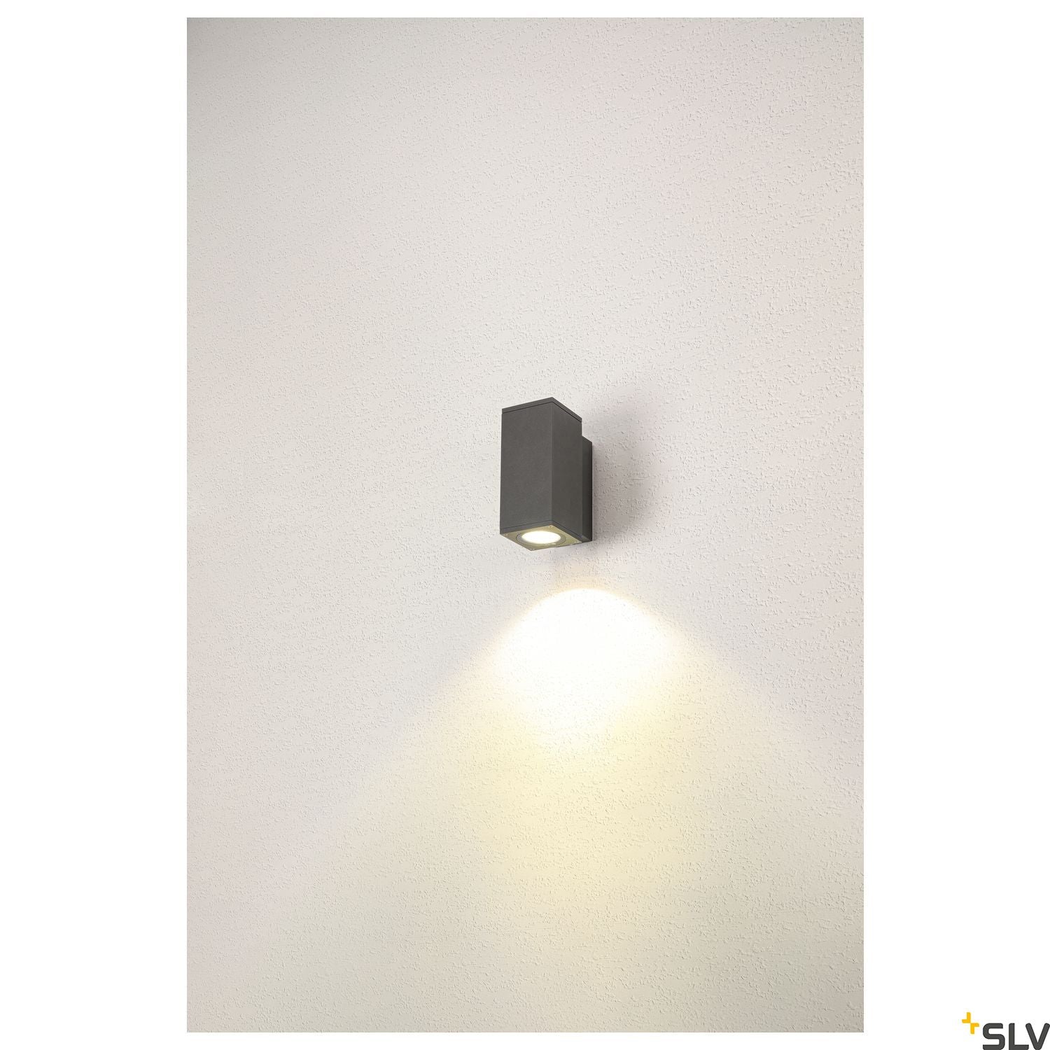SLV ENOLA SQUARE S single outdoor LED surface-mounted wall light anthracite CCT 3000/4000K 1003416