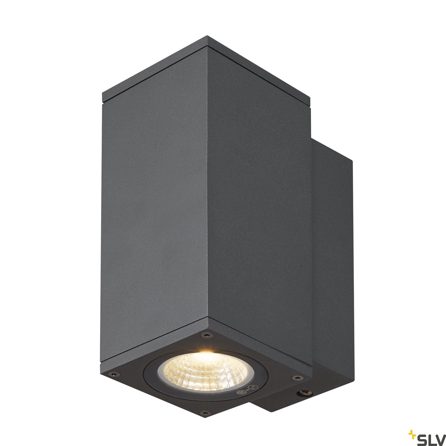 SLV ENOLA SQUARE S single outdoor LED surface-mounted wall light anthracite CCT 3000/4000K 1003416