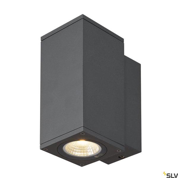 SLV ENOLA SQUARE S single outdoor LED surface-mounted wall light anthracite CCT 3000/4000K 1003416