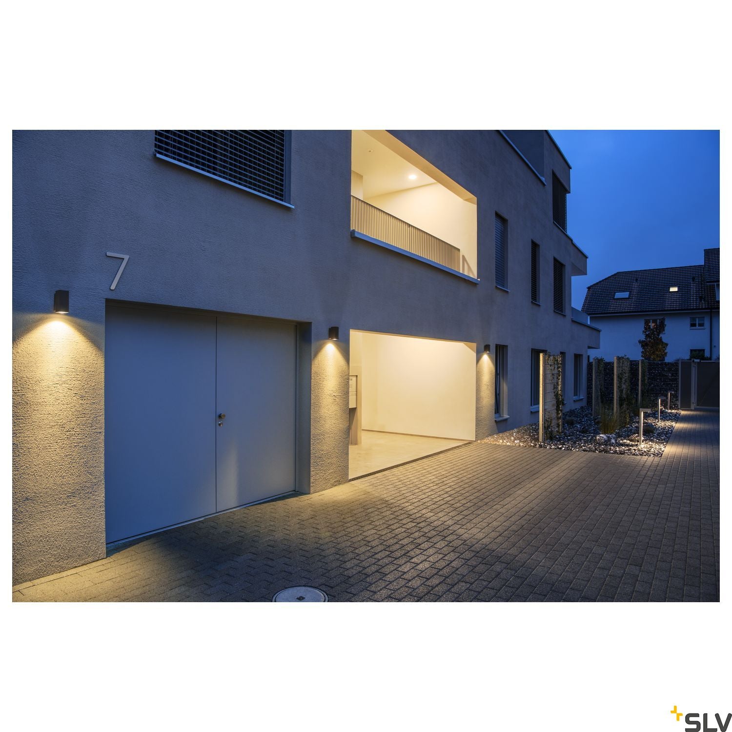 SLV ENOLA SQUARE S single outdoor LED surface-mounted wall light anthracite CCT 3000/4000K 1003416