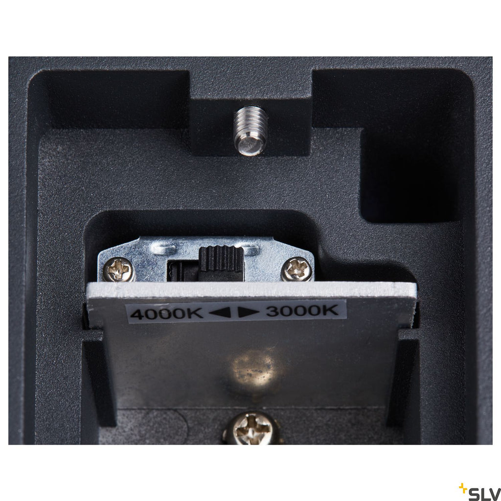 SLV ENOLA SQUARE S single outdoor LED surface-mounted wall light anthracite CCT 3000/4000K 1003416