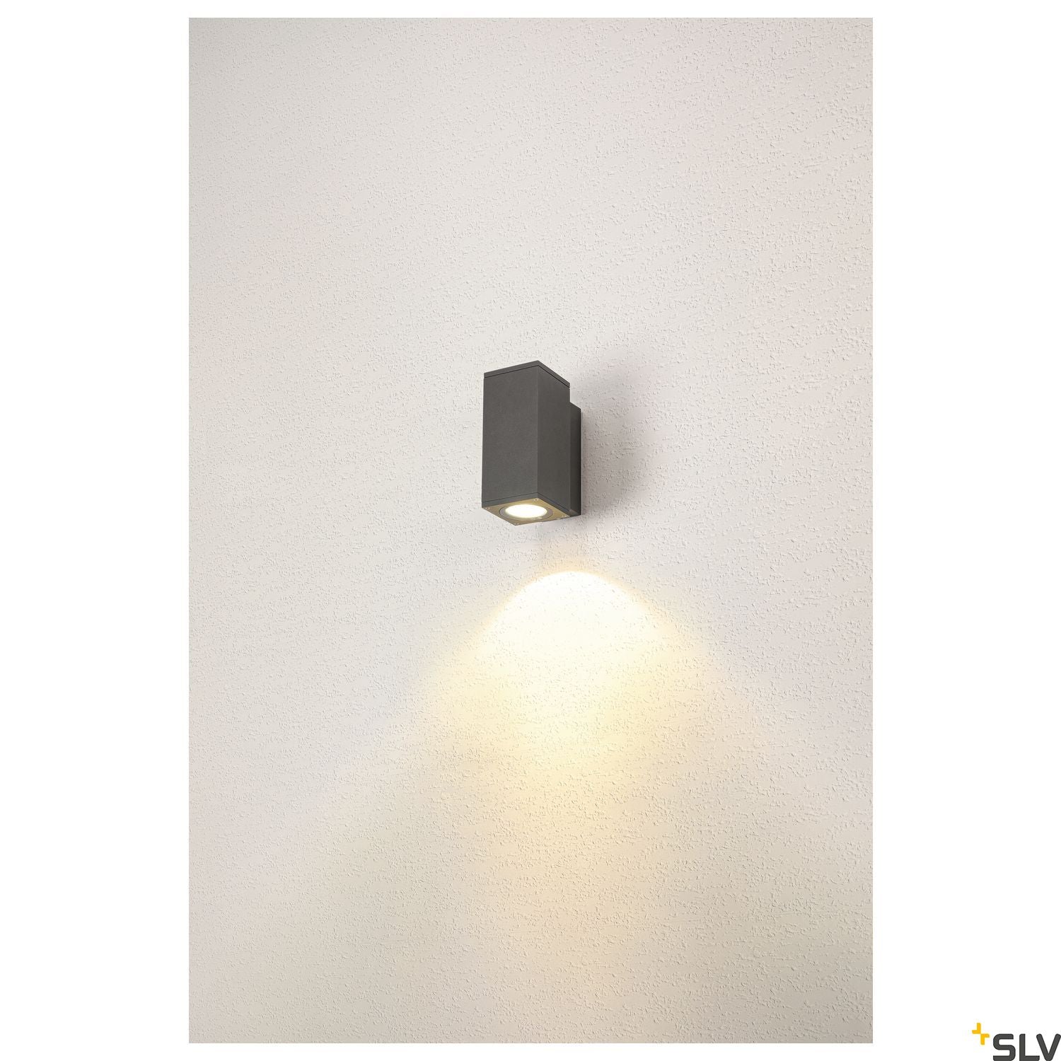 SLV ENOLA SQUARE S single outdoor LED surface-mounted wall light anthracite CCT 3000/4000K 1003416