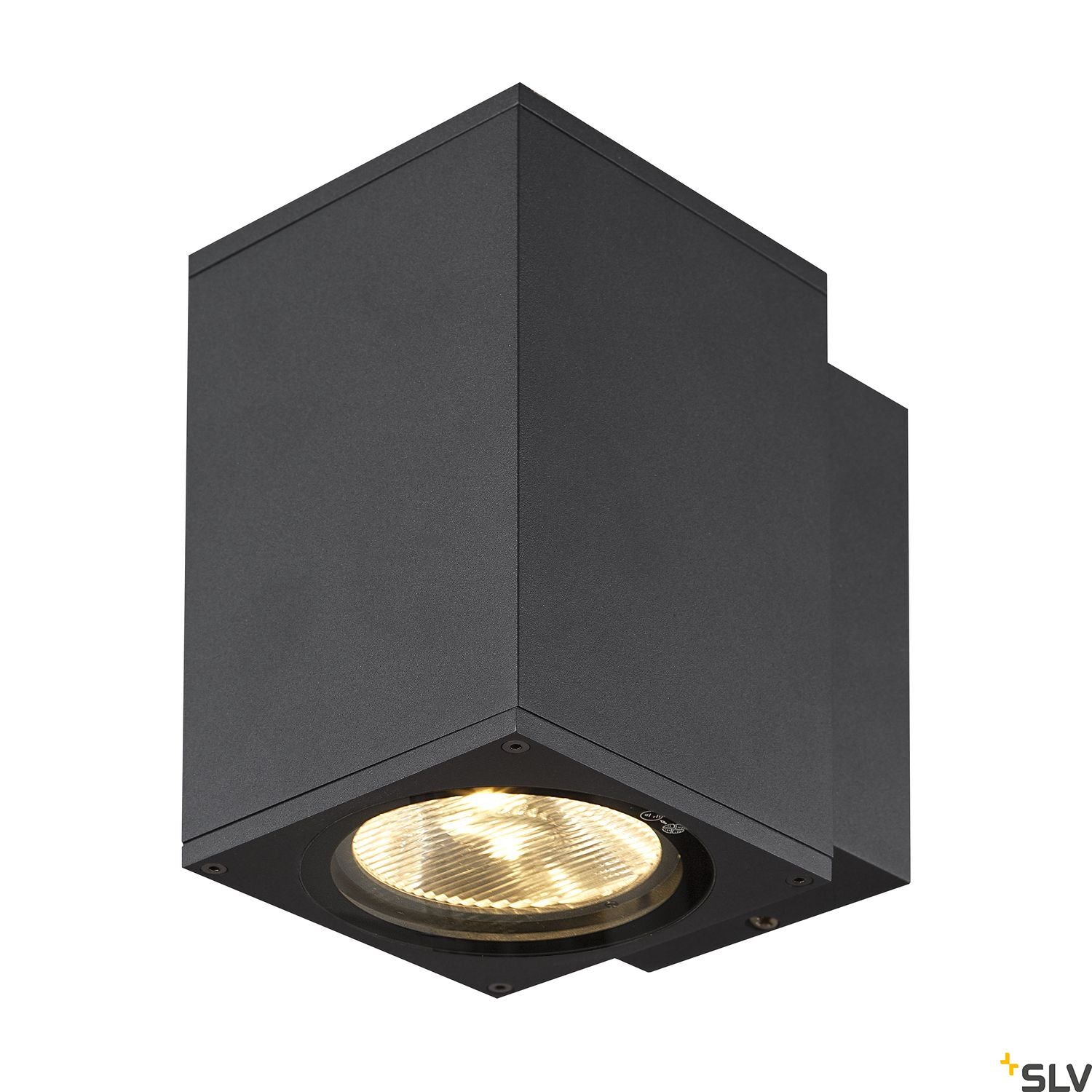 SLV ENOLA SQUARE M single outdoor LED surface-mounted wall light anthracite CCT 3000/4000K 1003417