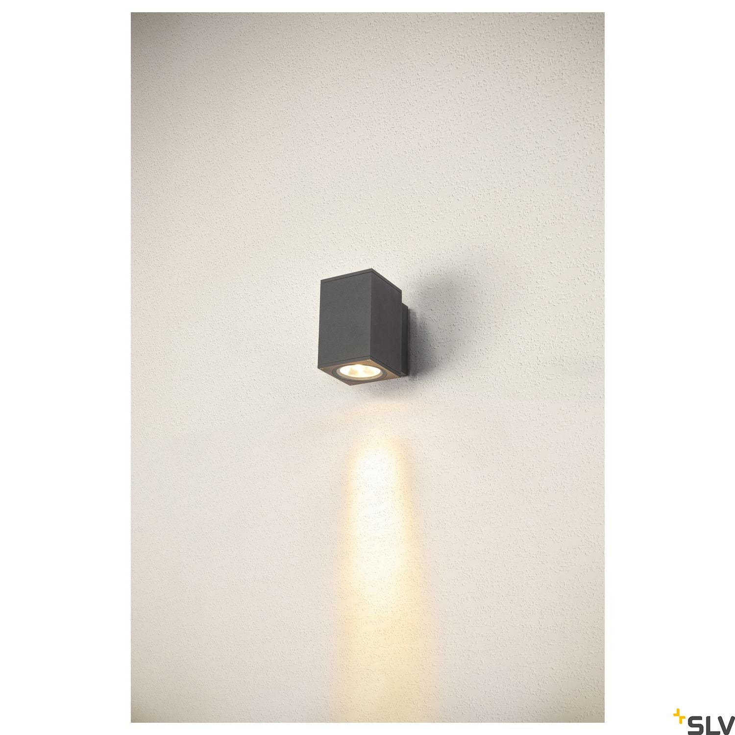 SLV ENOLA SQUARE M single outdoor LED surface-mounted wall light anthracite CCT 3000/4000K 1003417