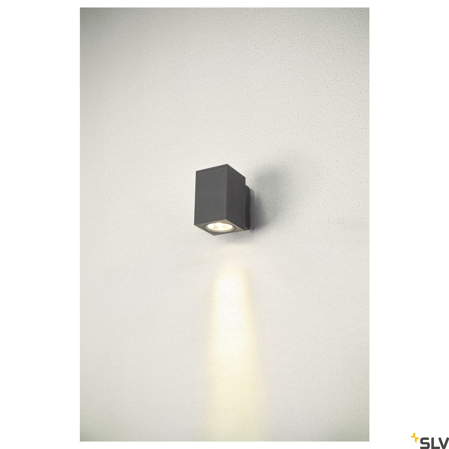 SLV ENOLA SQUARE M single outdoor LED surface-mounted wall light anthracite CCT 3000/4000K 1003417
