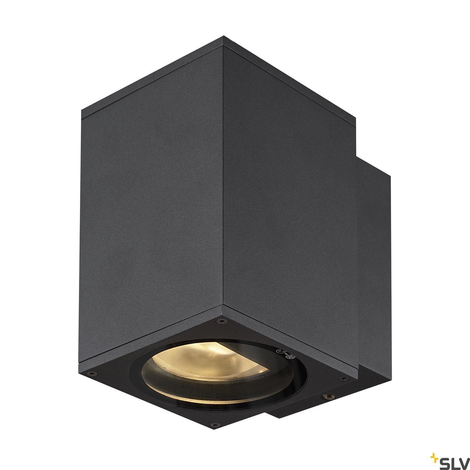 SLV ENOLA SQUARE M single outdoor LED surface-mounted wall light anthracite CCT 3000/4000K 1003417