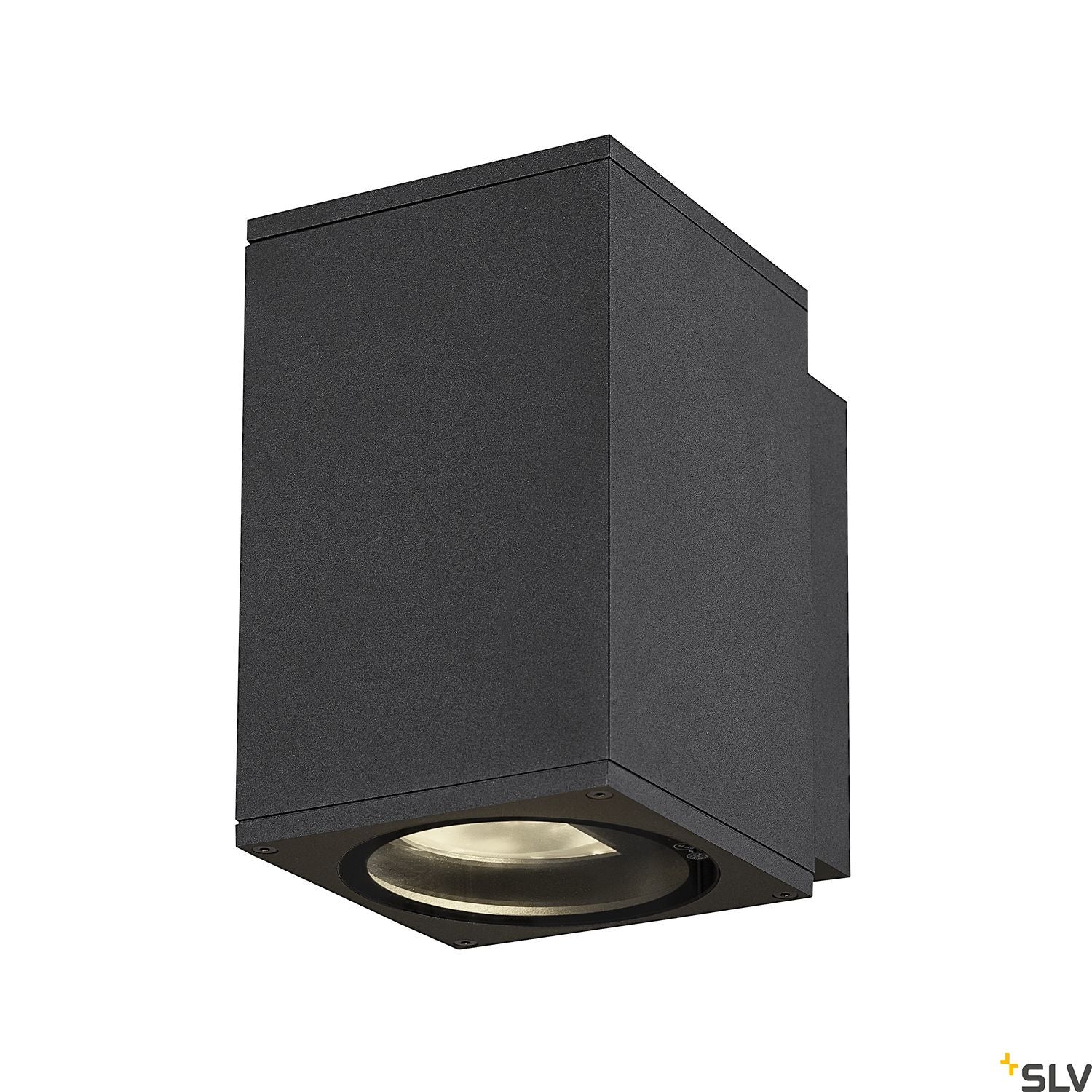SLV ENOLA SQUARE M single outdoor LED surface-mounted wall light anthracite CCT 3000/4000K 1003417