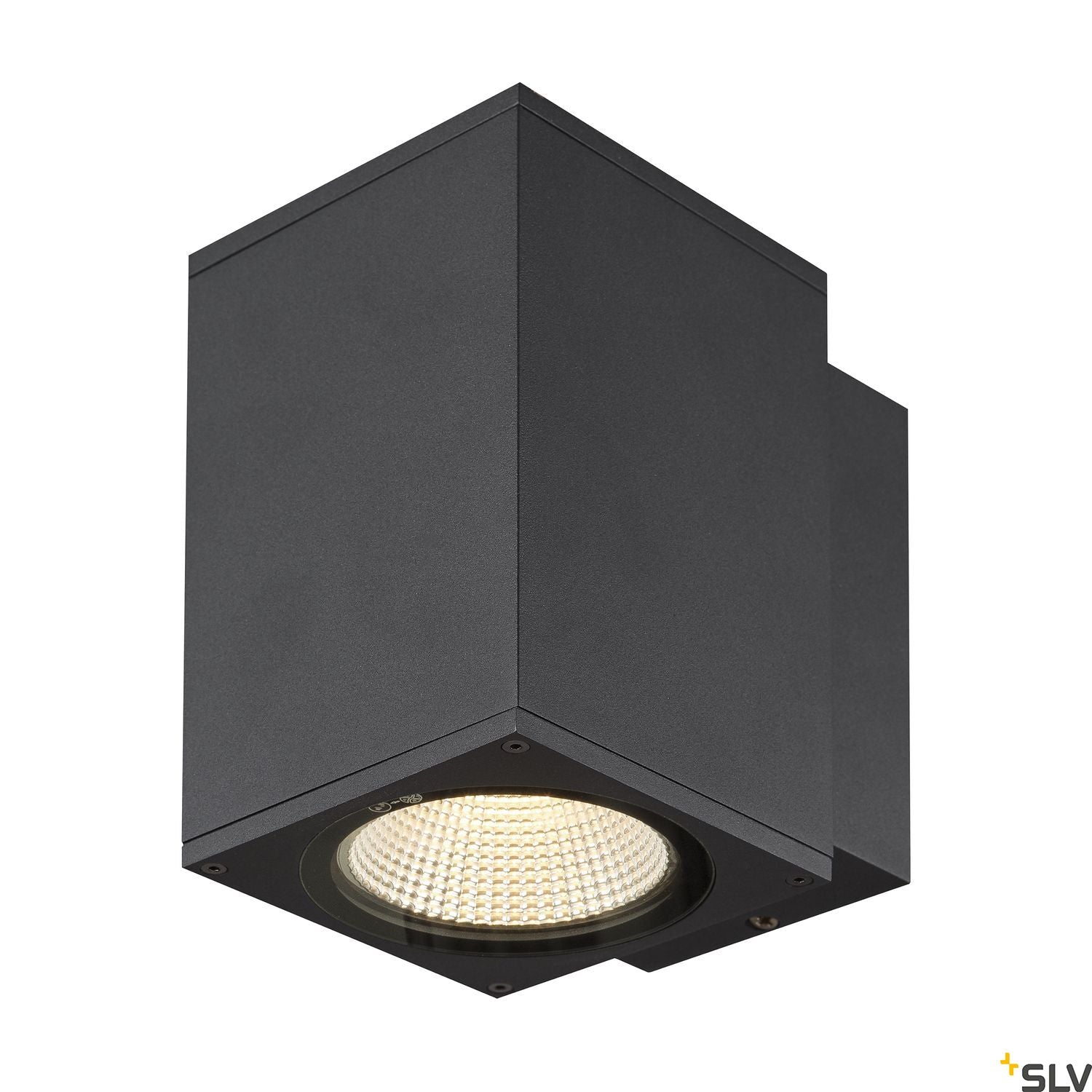 SLV ENOLA SQUARE M single outdoor LED surface-mounted wall light anthracite CCT 3000/4000K 1003417