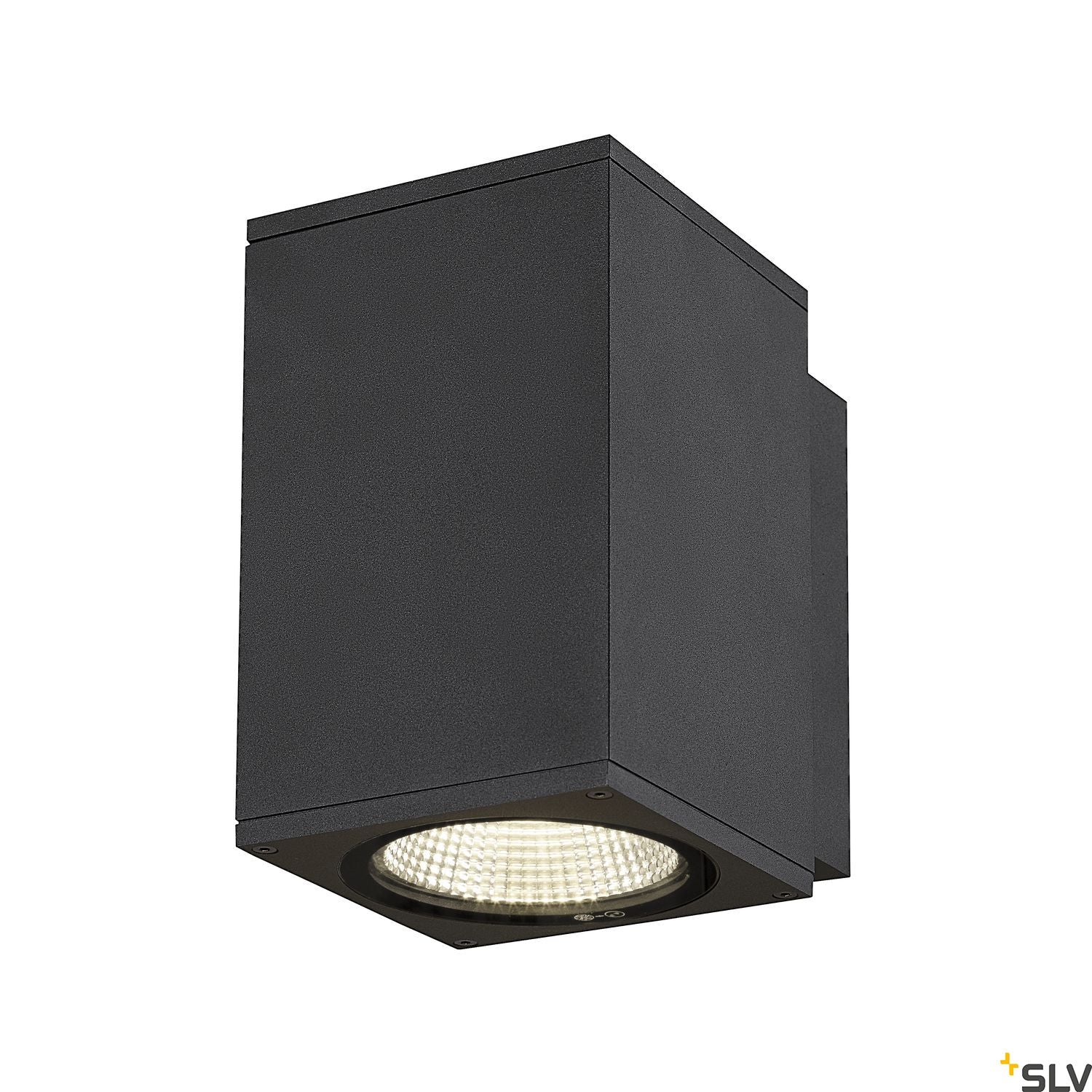 SLV ENOLA SQUARE M single outdoor LED surface-mounted wall light anthracite CCT 3000/4000K 1003417