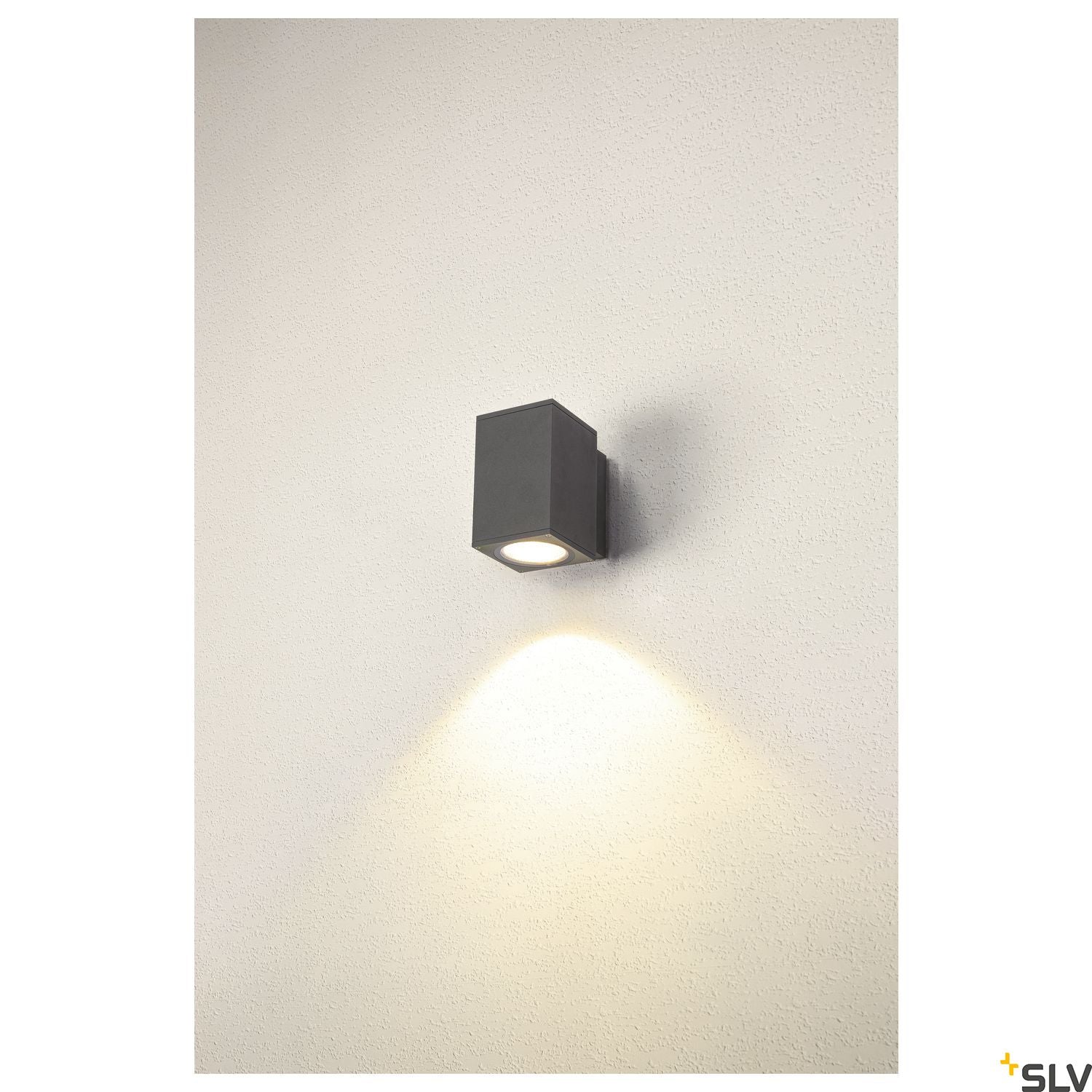 SLV ENOLA SQUARE M single outdoor LED surface-mounted wall light anthracite CCT 3000/4000K 1003417