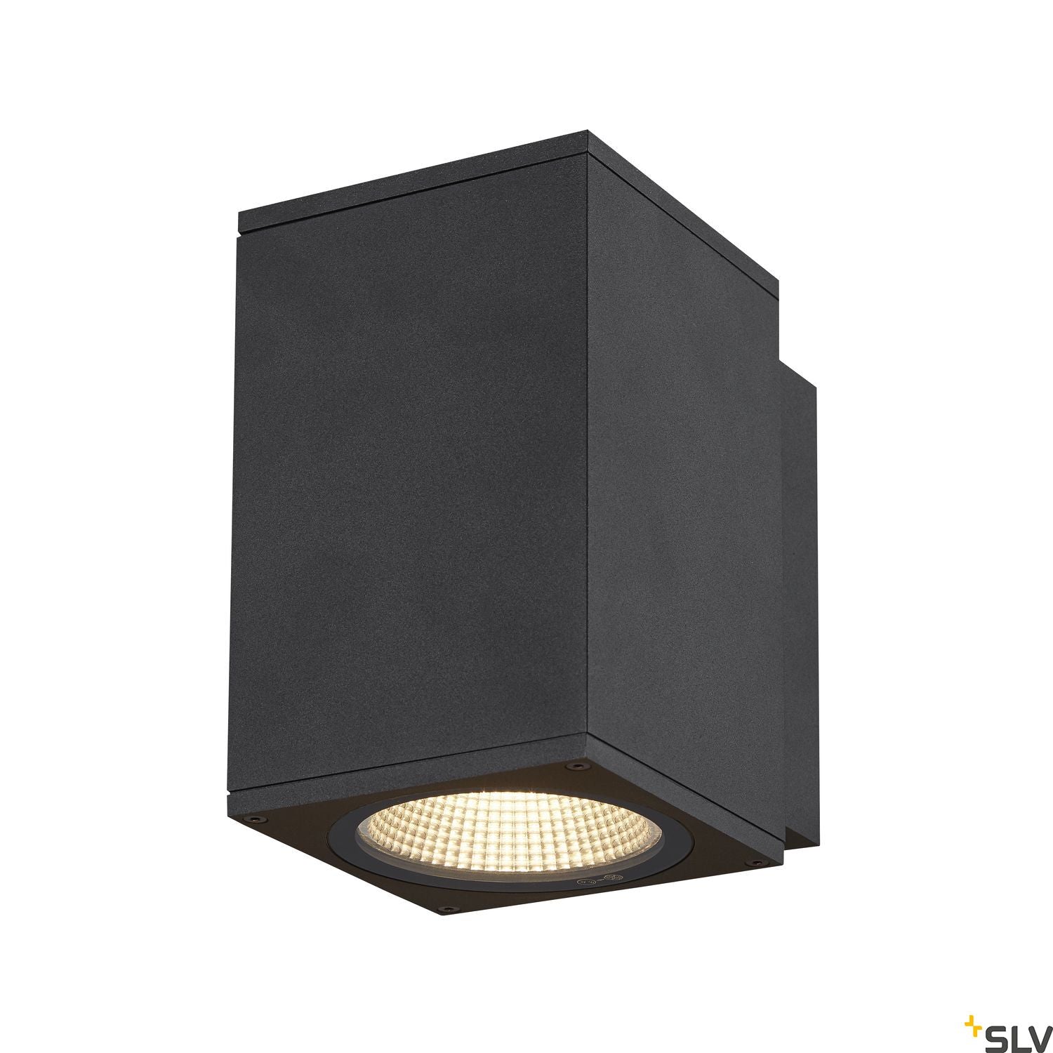 SLV ENOLA SQUARE M single outdoor LED surface-mounted wall light anthracite CCT 3000/4000K 1003417