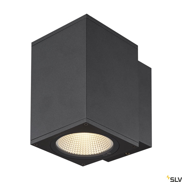SLV ENOLA SQUARE M single outdoor LED surface-mounted wall light anthracite CCT 3000/4000K 1003417